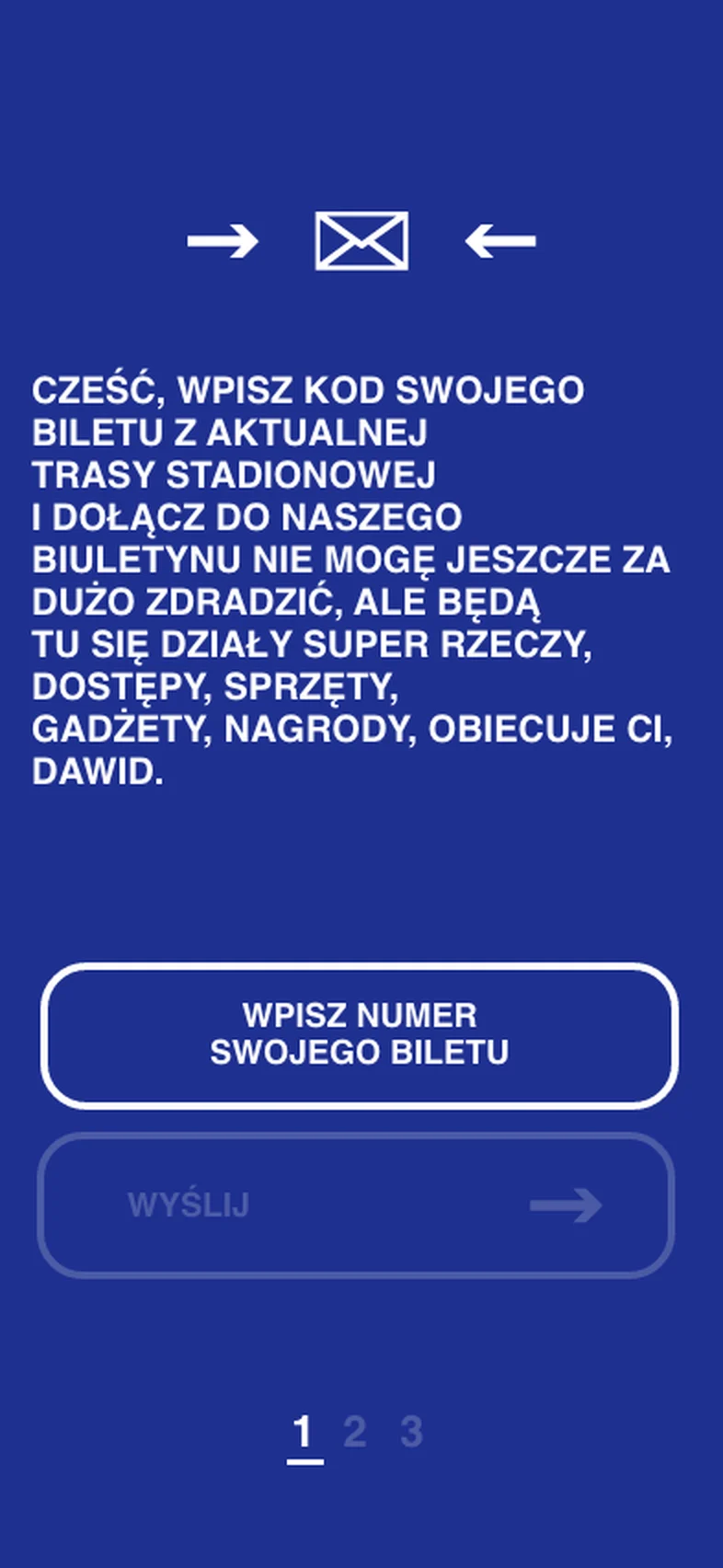 Zapis do biuletynu numerem biletu