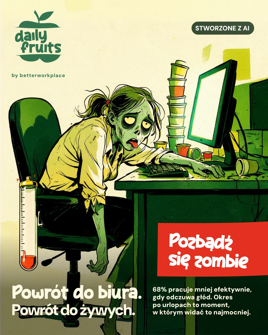 Comic ad: Back to the living, get rid of the zombies