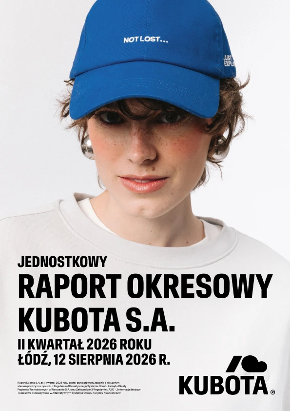 Raport okresowy Kubota S.A., II kwartał 2026, okładka