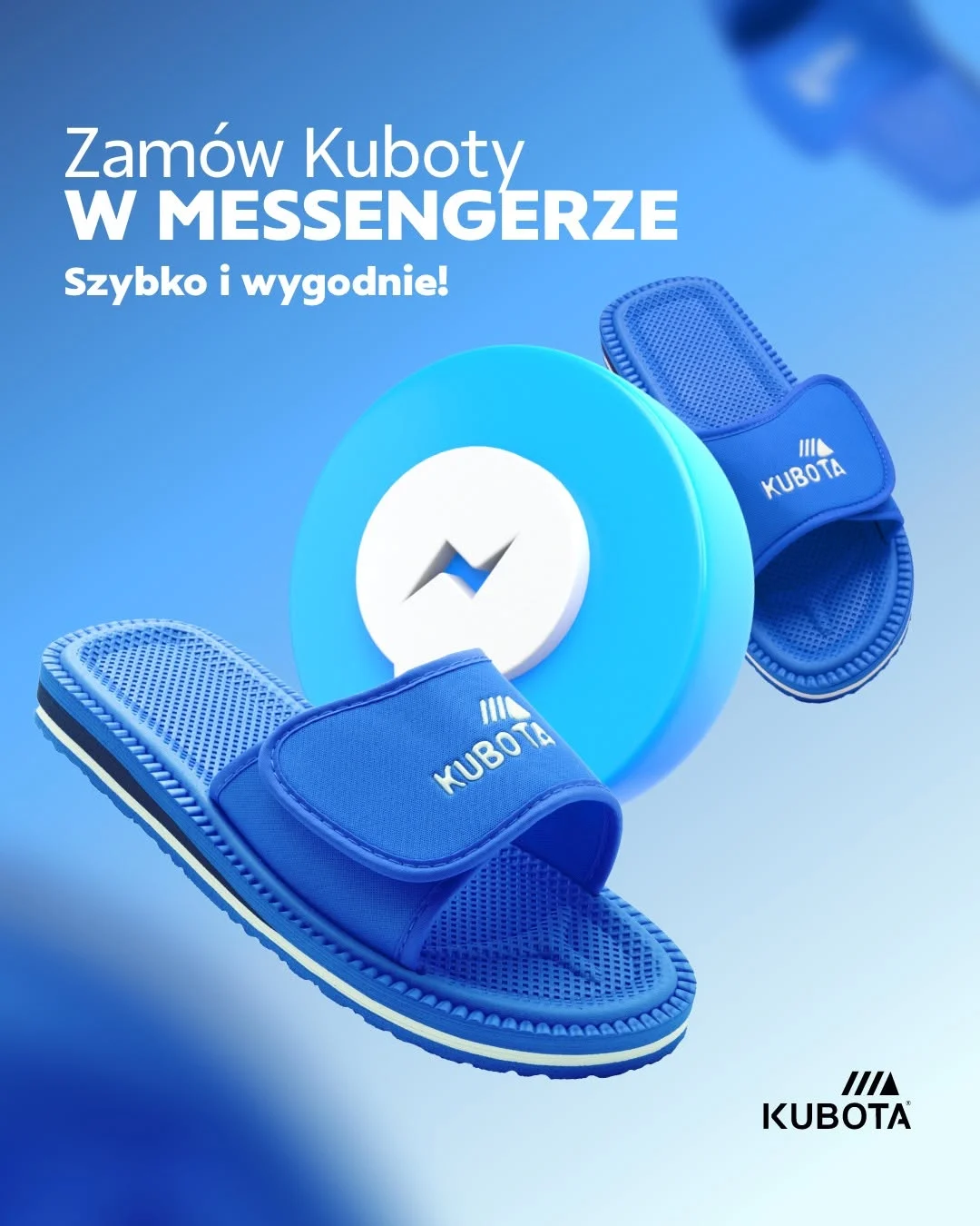 Zamówienie przez Messengera, scena 3D z produktem