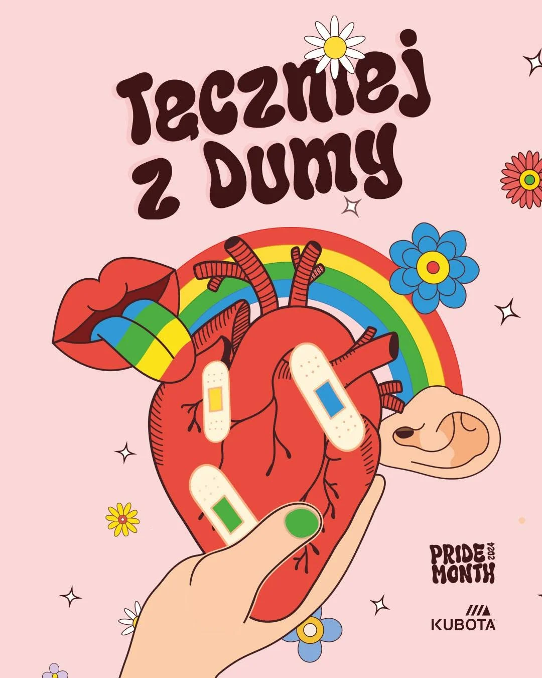 Ilustracja na Miesiąc Dumy z sercem