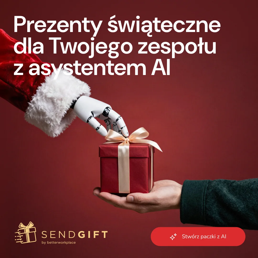 SendGift ad: Christmas gifts for your team with an AI assistant