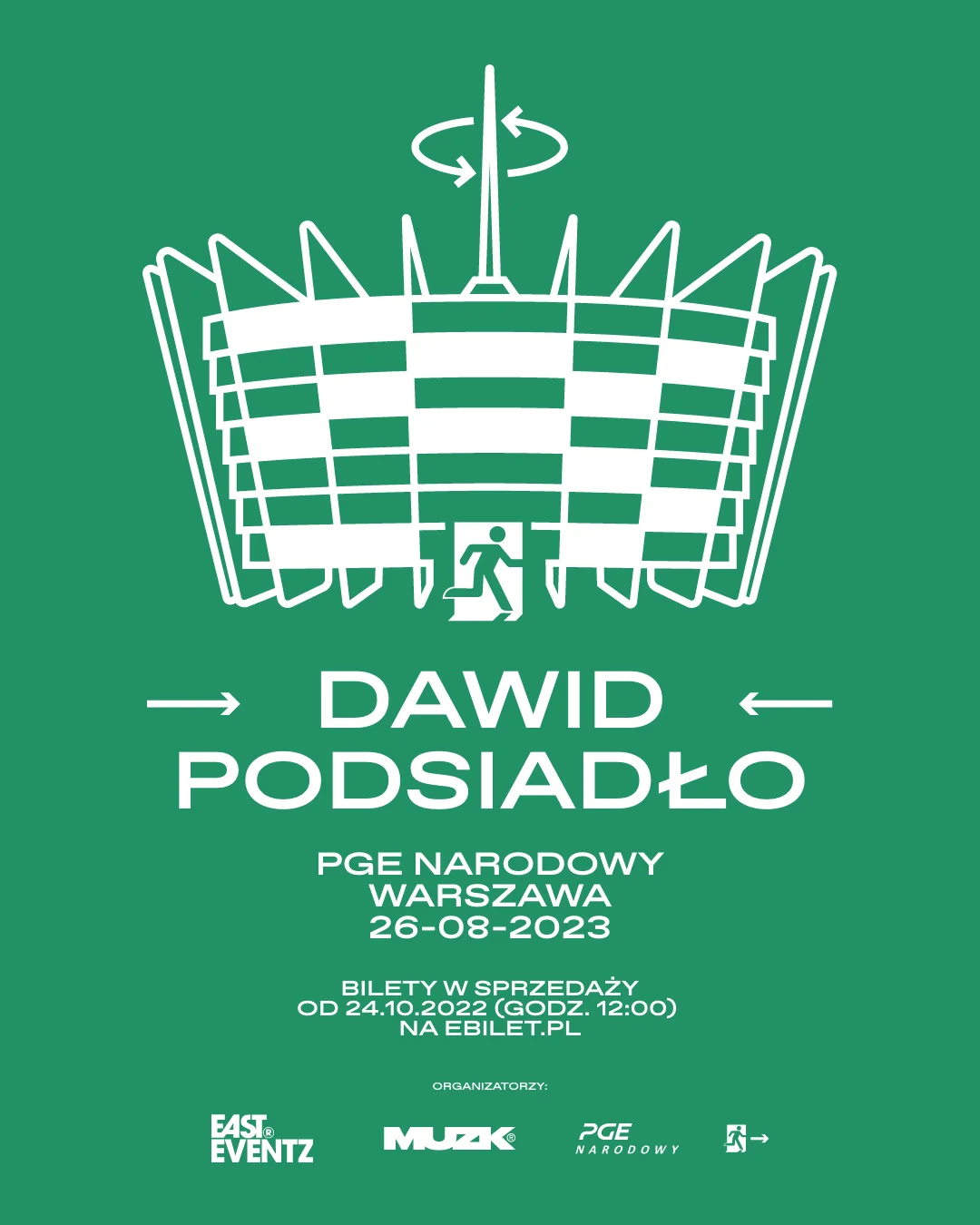 Ogłoszenie koncertu stadionowego, post pionowy