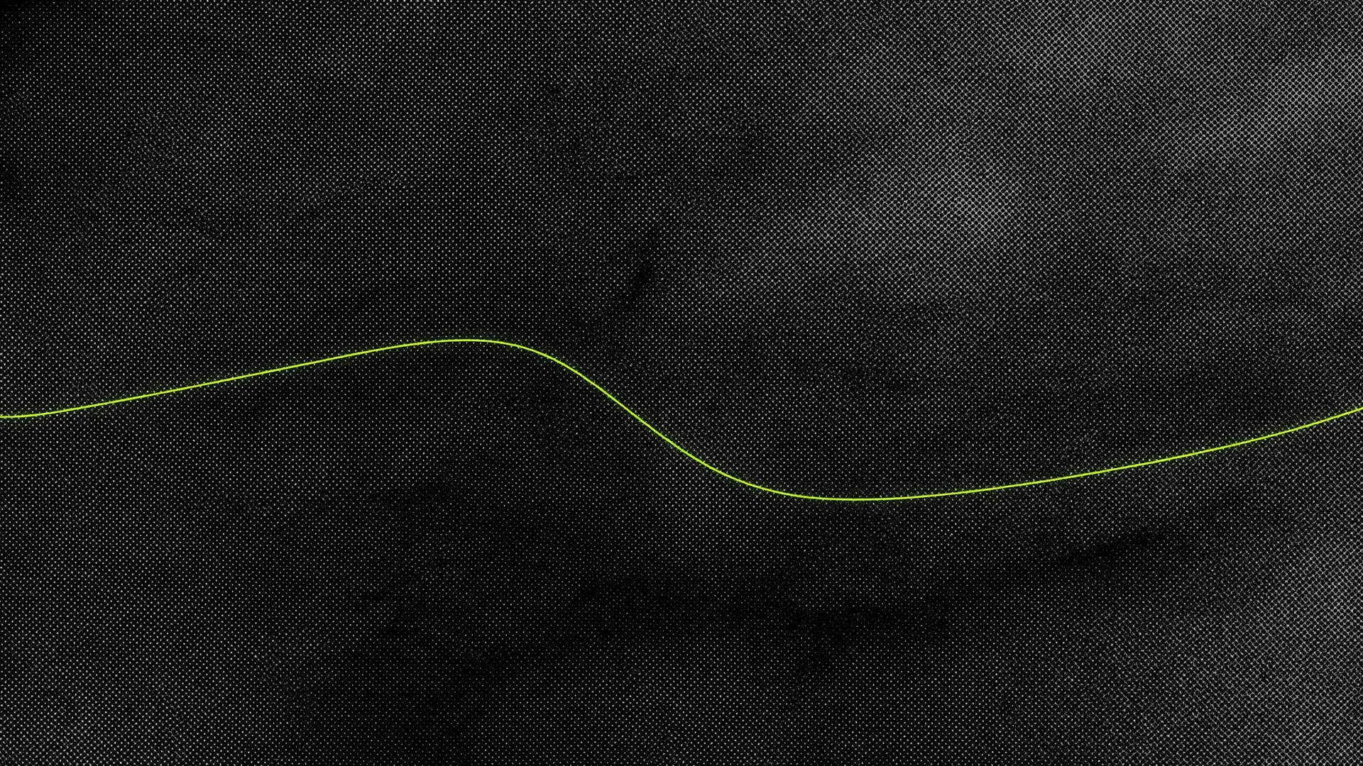 A single lime line on a dark surface